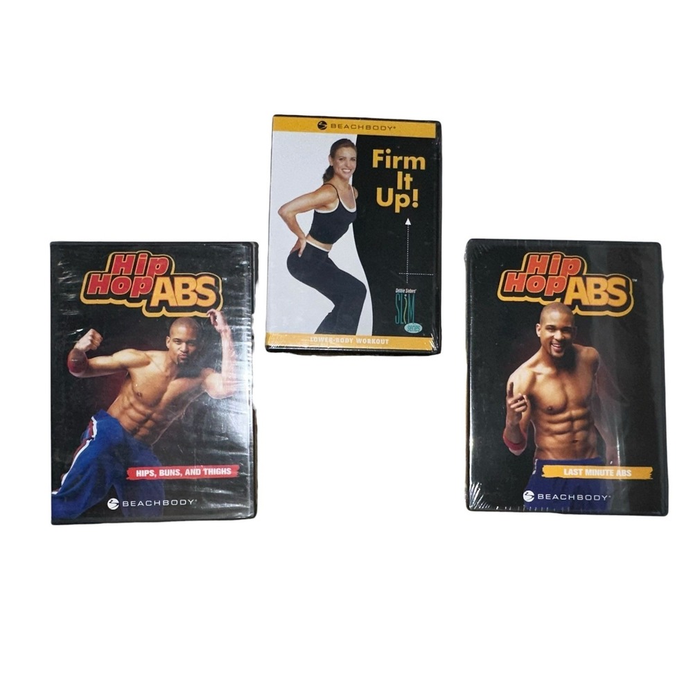 Beachbody Hip Hop Abs DVD Lot Firm It Up Hips Buns Thighs Workout 3 Disc